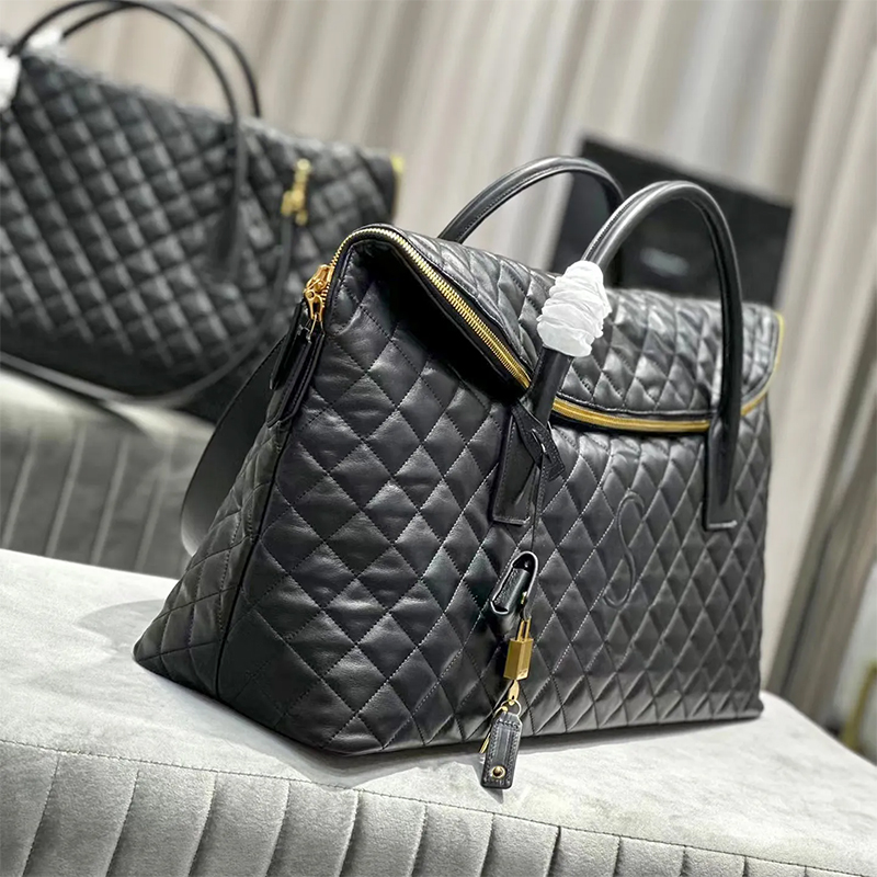 Leather Oversized travel bag high-capacity Top handle handbag Diamond Lattice Shoulder Bag Brand large bags plaid zipper 5A caviar shoulder lady-image-893089532