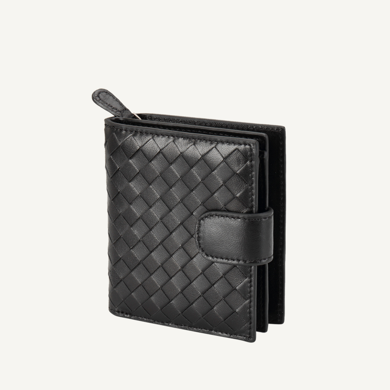 Famous Brand Women's Wallet Luxury Brand Designer Coin Purse Zipper Pocket Authentic Leather Sheepskin% Pure Hand-Woven 2023 New Rich Colors