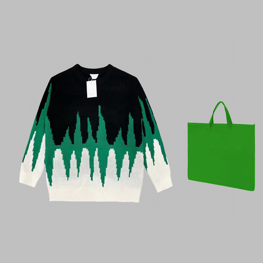 Nouveau pull tricoté avec lettre jacquard AOP en automne / hiver 2022machine à tricoter e Custom jnlarged détail col rond coton Cdf563dd