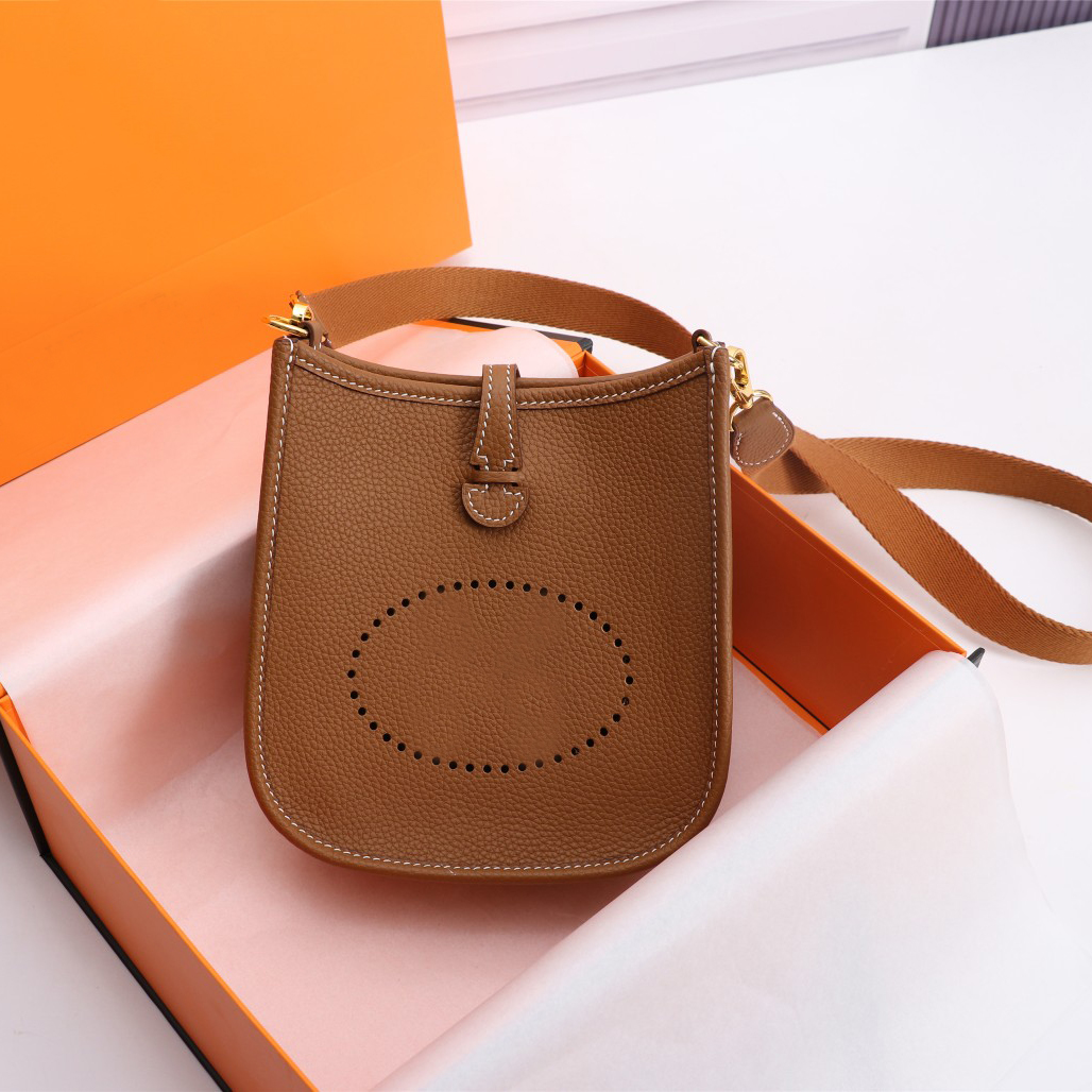 9A Luxury Designer Bags Togo Leather Totes 17cm High Imitation Crossbody Handbag With Box
