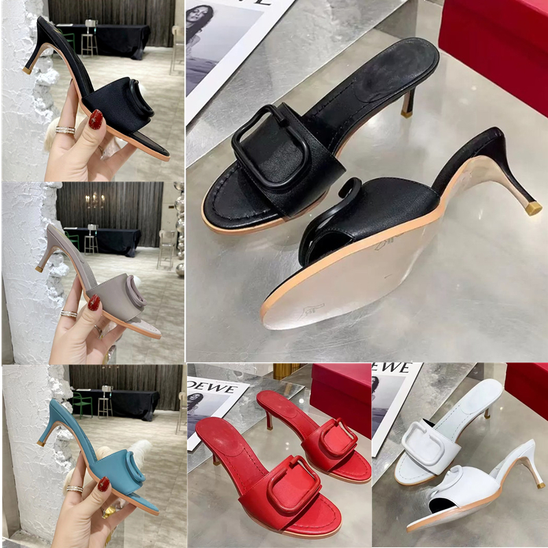 Pantoufles de créateurs pour femmes de créateurs Sandales à talons hauts de mode Chaussures de fête sexy Tongs confortables Chaussures en cuir de