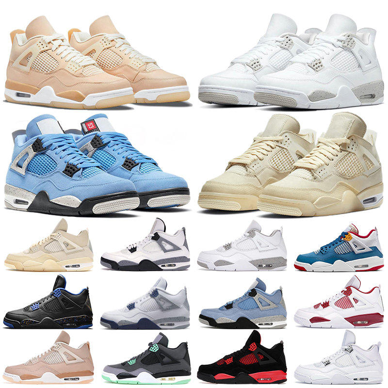 2022 Nouveau 4 4S Chaussures de basket-ball pour hommes Baskets Sail Heritage Rebellionaire University Blue Fire Red Oreo Bred Black Cat Guava Ic