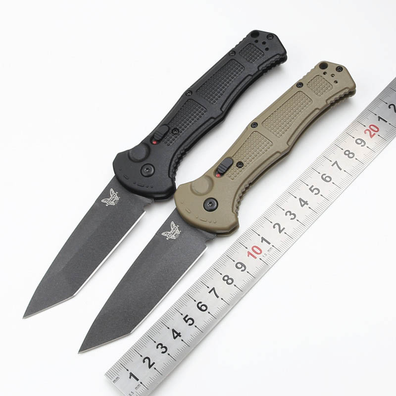 New US Style BM 9071BK Automatic Knife Single Action D2 Blade Nylon Fibre Handle Self Defense Hunting EDC Tool Fast Open Auto Knife 9070 9071 340-image-533960335