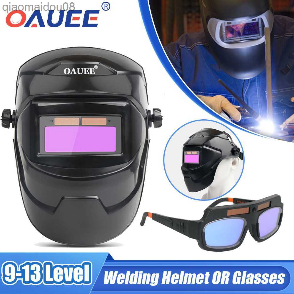 Protective Clothing New Welding Helmet Welder Mask Chameleon Large View True Color Solar Power Auto Darkening Welding Large For Arc Weld Grind Cu-image-897911839