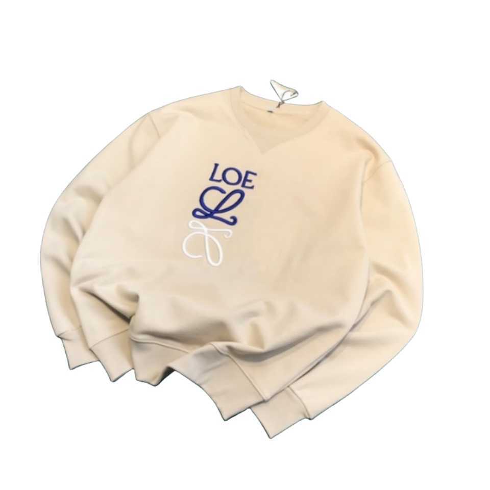 Womens Jumper Loewees Designer Luxury Fashion Heavy Gaoke Jimo Tidal Brand Sweater LOE Embroidered 3D Letter Embroidered Sweater For Men And Wome-image-897932479