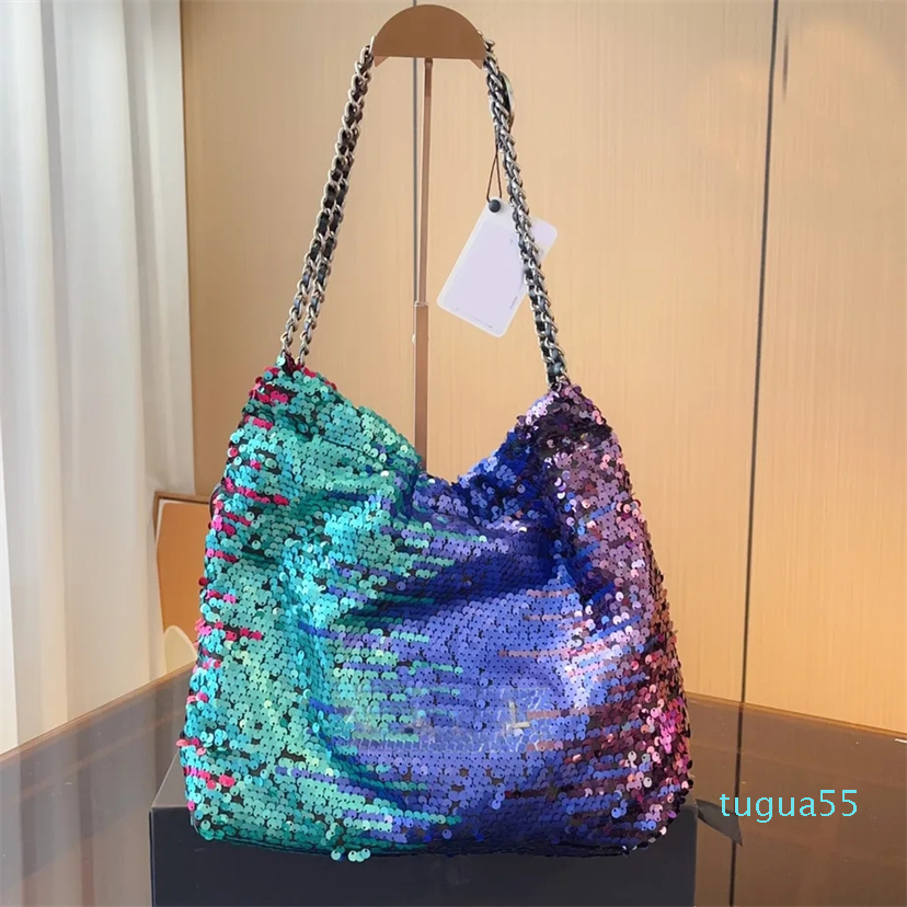 2025--Sequins Chains Bags Designer Bag Totes Cross Body Handbag Fashion Shoulder Lady Women Letter Purse Phone Wallet Plain-image-897937773