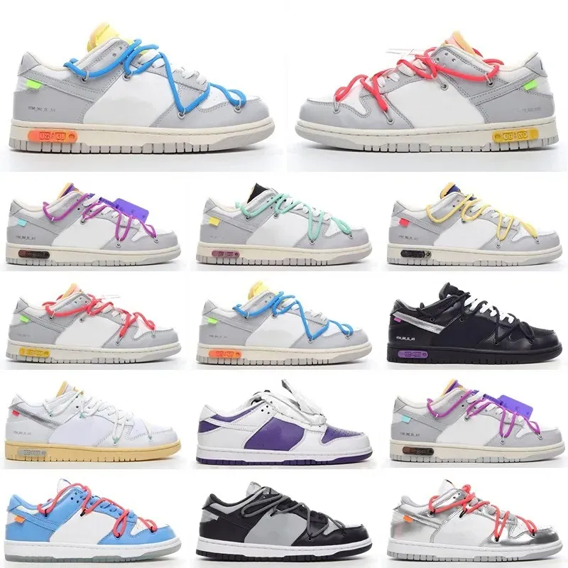 2023Skate Low Casual Shoes Lot The Dunled University Blue Futura Green Yellow Offs White Men Women Trainers Sneakers with box