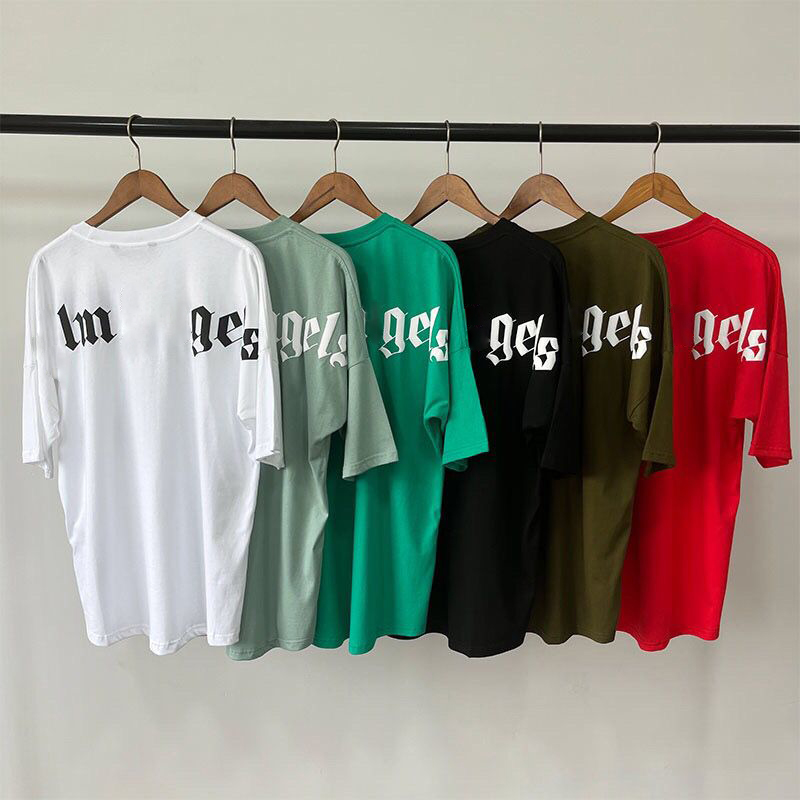 New Designer Fashion Brand Pa Palms/angels Teddy Bear Short Sleeve Cotton Oversize Luxury T-shirt for Men and Women