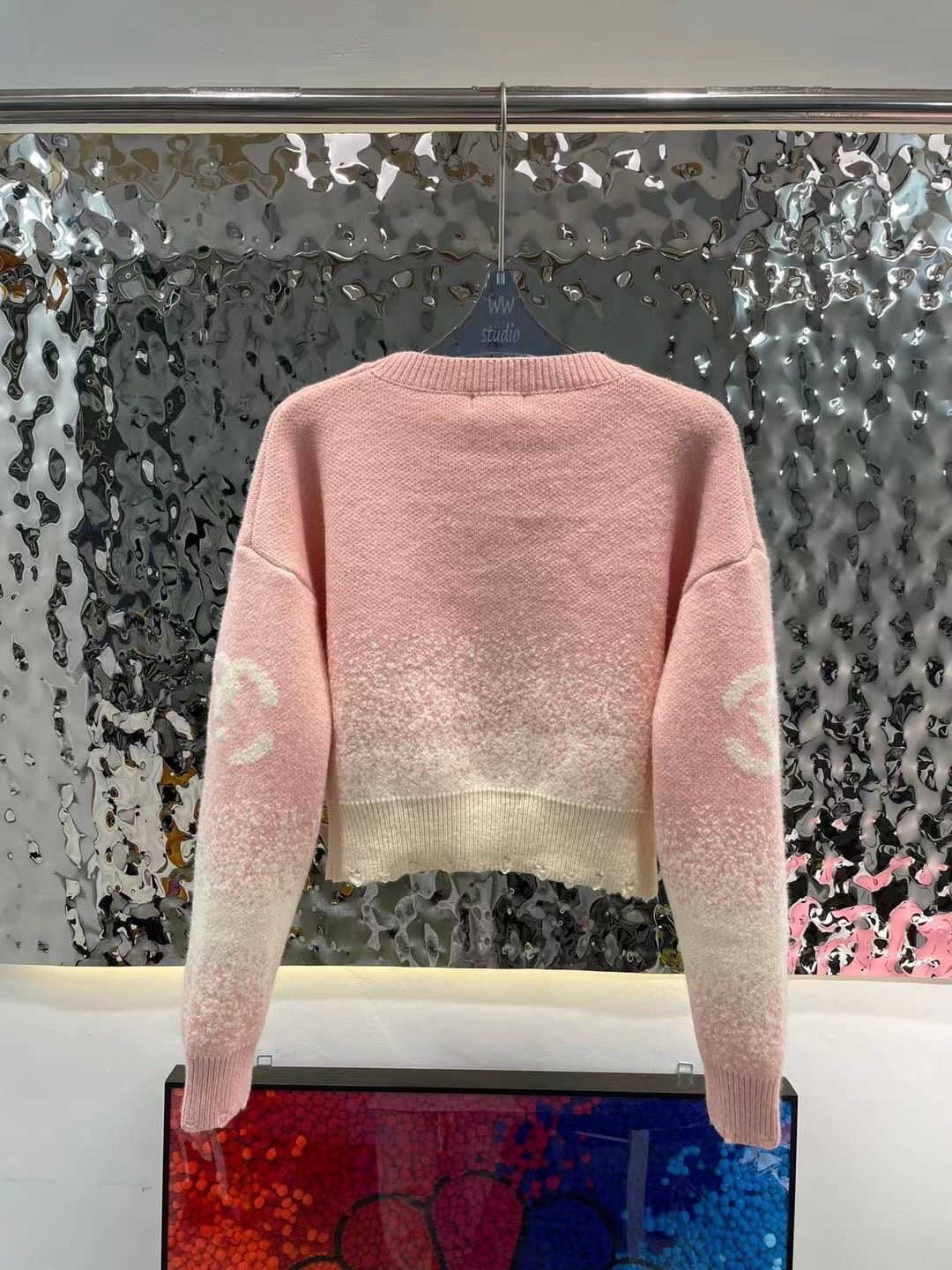 Women Designers Cardigan Sweaters Clothing Knitting Crow cashmere sweatersLetter Long Sleeve C G Pullover Knitwear men Button Knitting