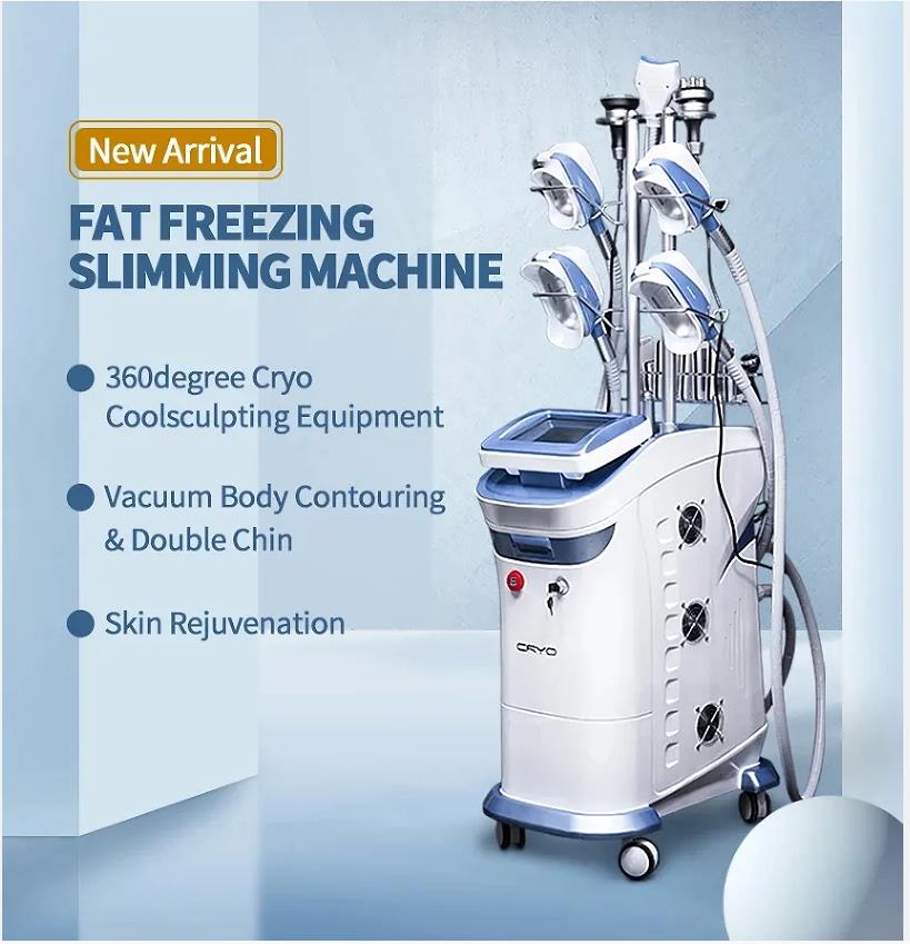Super 360 Cryo Fat Freezing Body shape Slimming Machine Coolsculpting Anti-Cellulite Double Chin Shaping Vacuum Cavitation RF lipolaser Massager-image-898032270