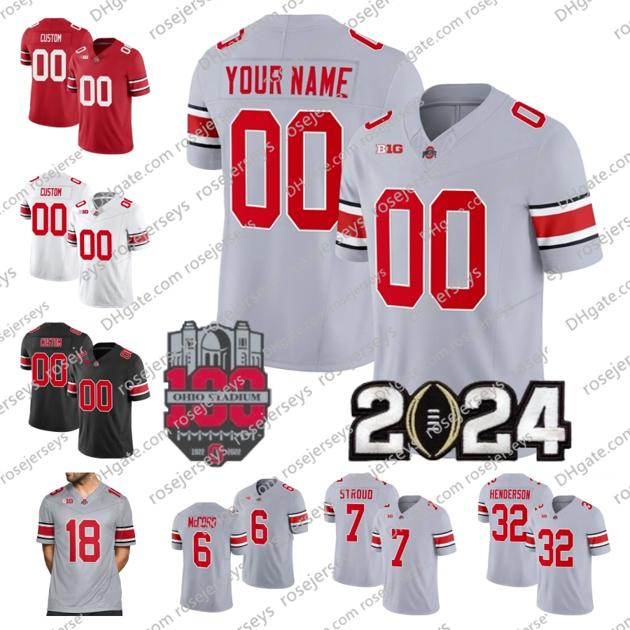 Ohio State Buckeyes 2024 Championship Jerseys - McCord Williams Harrison Egbuka Henderson Styles Hicks Tate-image-988216006
