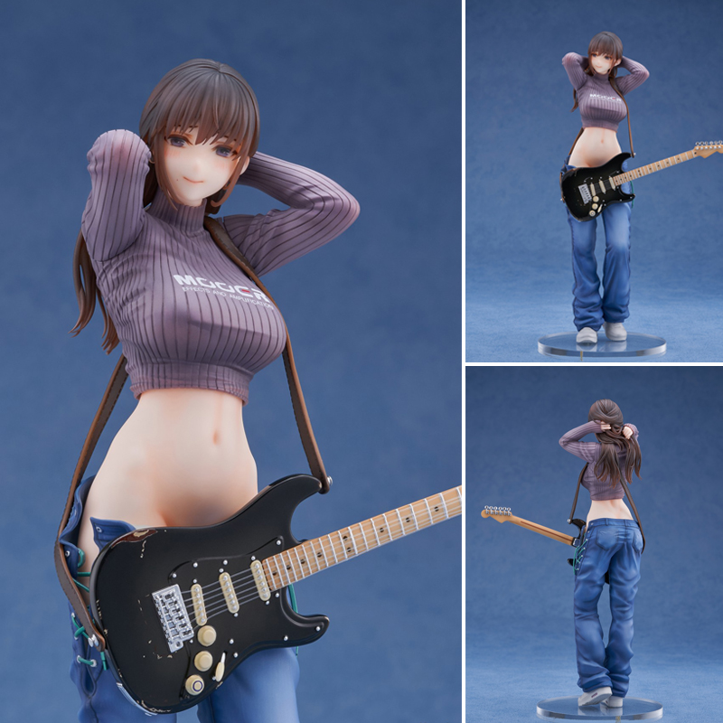 25cm Lovely Guitar Sisters Mei Mei Sexy Girl Anime Figure Guitar Sisters Action Figure Adult Collectible Model Doll Toys Gifts-image-898097561