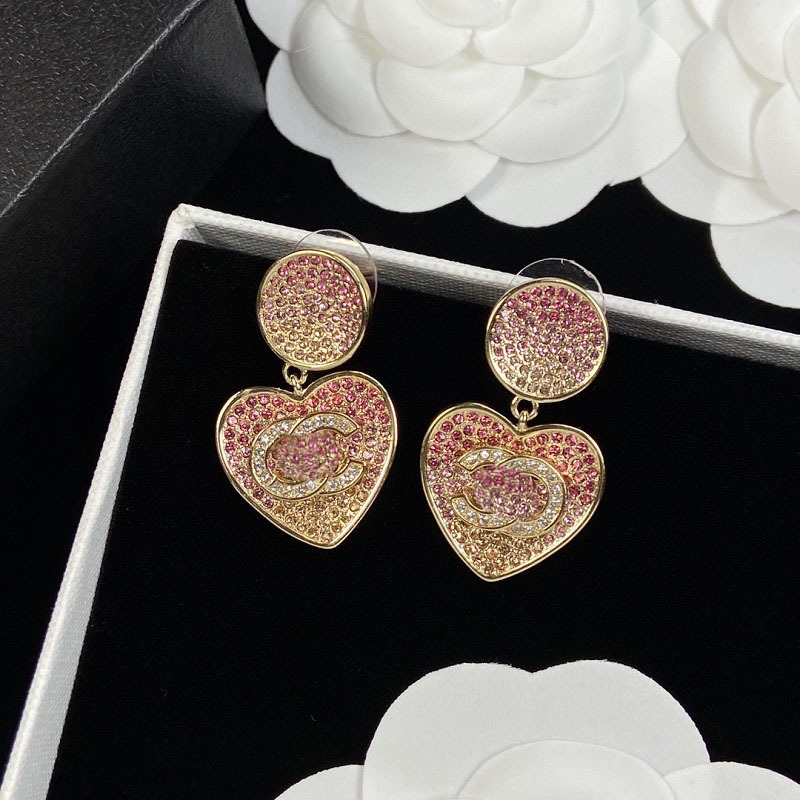 Plaqué 925 Argent Marque De Luxe Designers Lettres Stud Géométrique Célèbre Femmes Ronde Cristal Strass Boucle D'oreille De Mariage Bijoux Circul