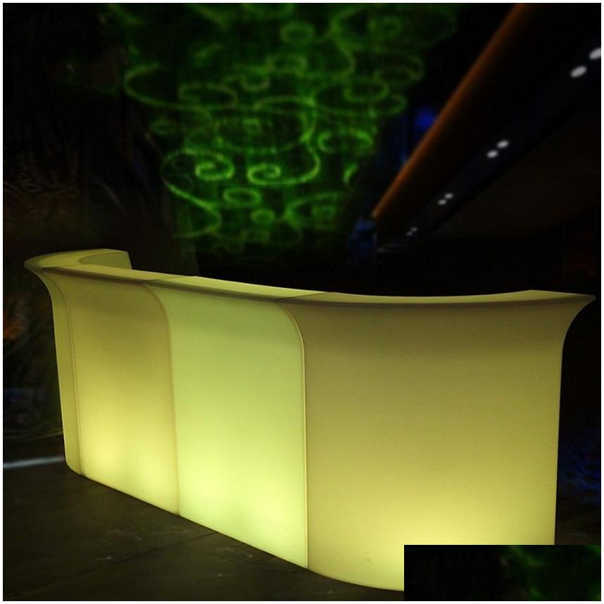 modern commercial lighting color changing rechargeable pe led high cocktail bar tables counter of bar