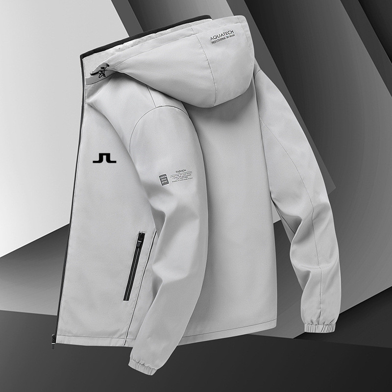 Mens Down Parkas Mens Windbreaker Jackets J Lindeberg Hooded Wind Breaker Casual Coat Male Clothing Windproof Autumn Spring Outwear Men 230831 S2608