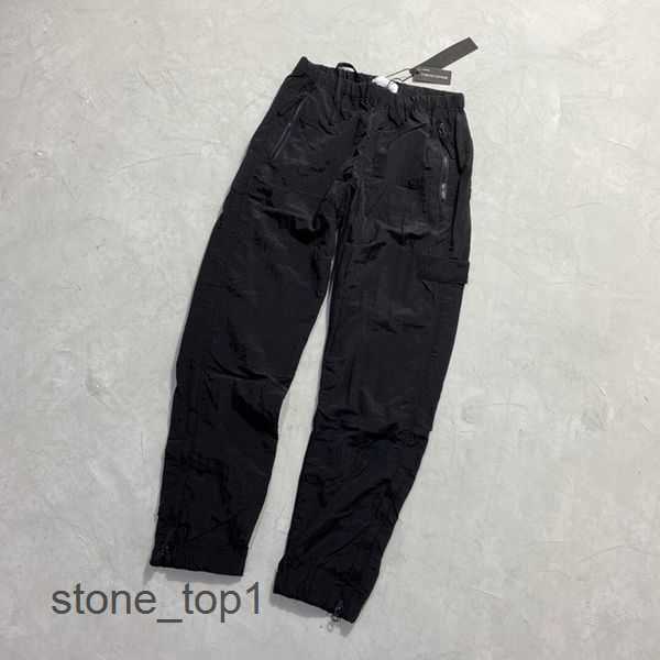 

S tone Men's Pants Brand Designers Metal Nylon Pocket Embroidered Badge Trousers Thin Reflective Size -2xl is land 2 GCK6, Silver