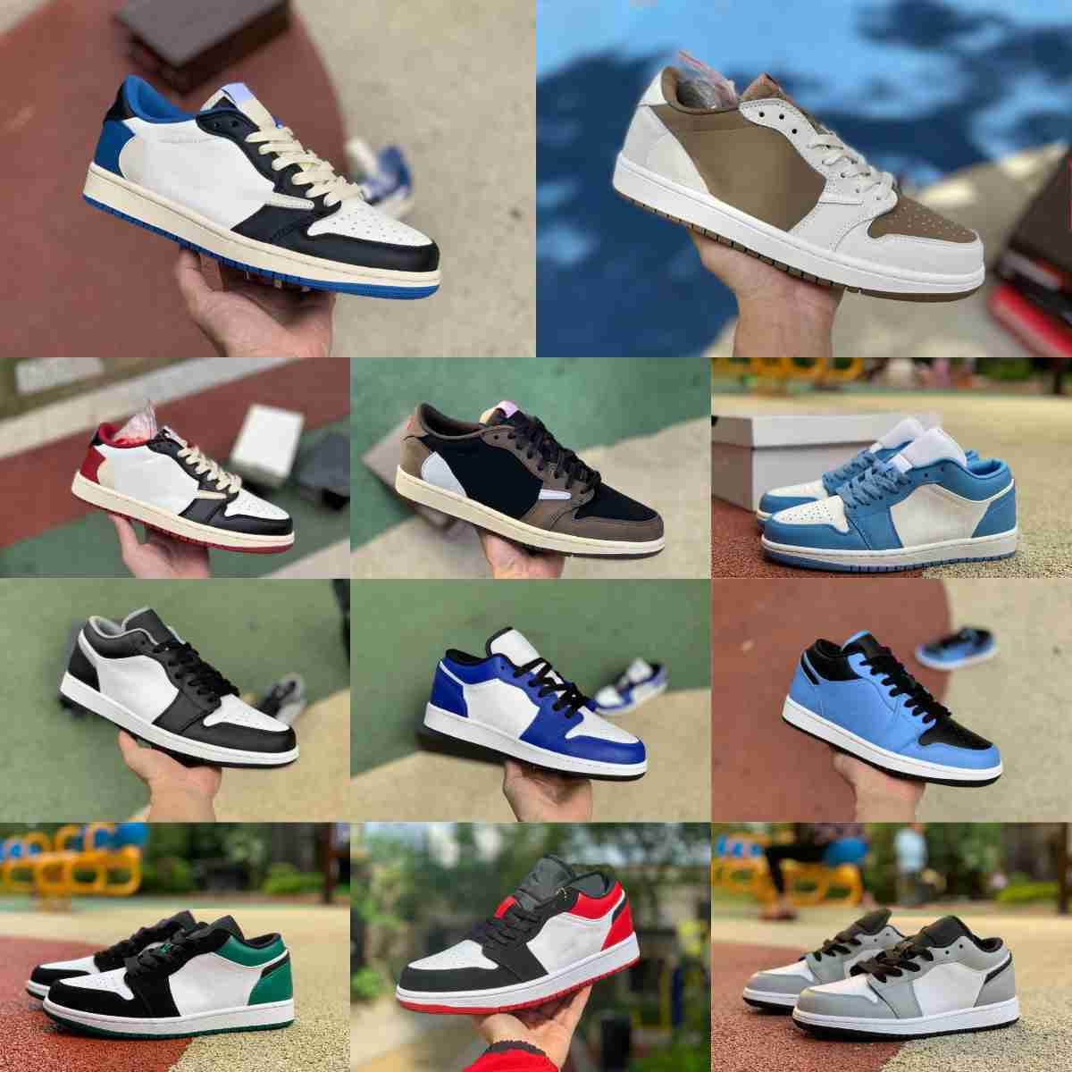 

2023 Fragment TS Jumpman X 1 1S Low Basketball Shoes Paris Purple Black Shadow Panda Emerald Crimson Tint White Brown Red Gold Grey Toe UNC Designer Sports Sneakers, Please contact us