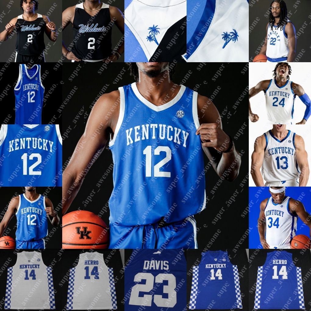 

22s Kentucky Wildcats Basketball Jersey Oscar Tshiebwe Chris Livingston Sahvir Wheeler Adou Thiero Antonio Reeves Jacob Toppin Daimion Collins, White new ii