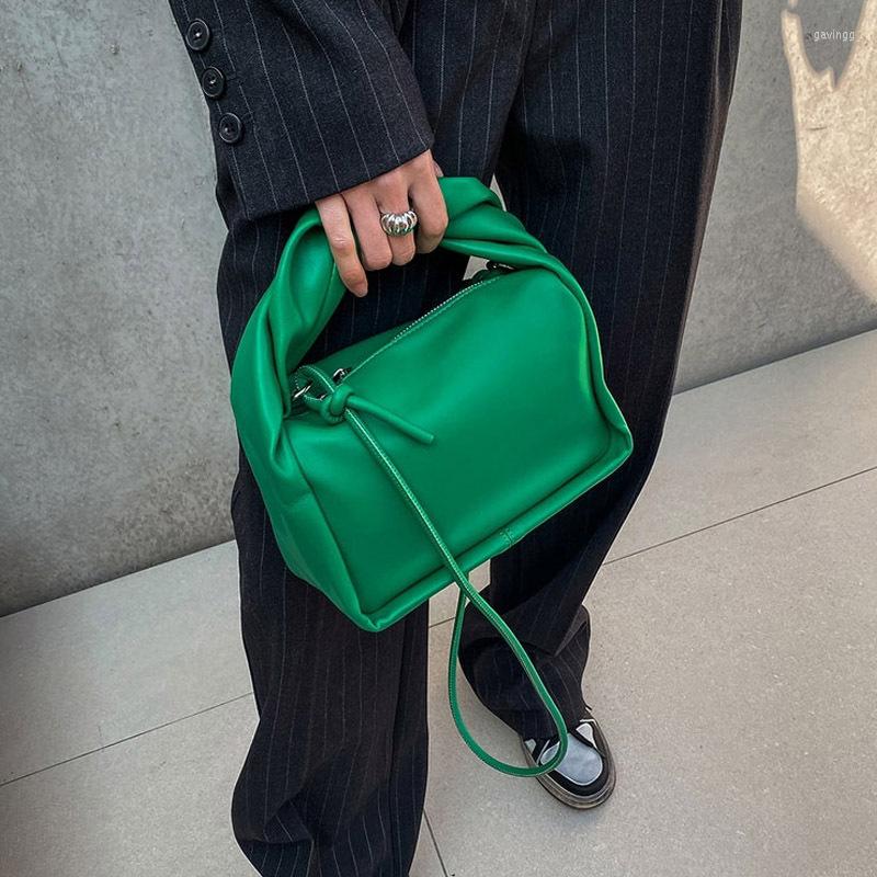 

Shoulder Bags Fashion Design Women's Fold Handle PU Leather Ladies Clutch Purse Handbags Female Green Crossbody Messenger Bag, White