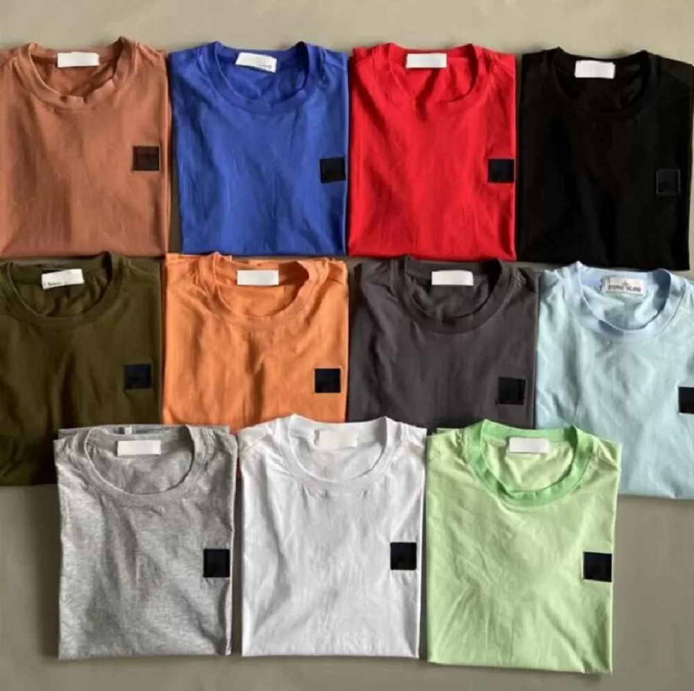 

2023 Summer men T-shirts Letter embroidery patch logo t shirts casual cotton outdoor male tops with original tag size M-XXL Unisex black white Tee Clothing, Fruit green