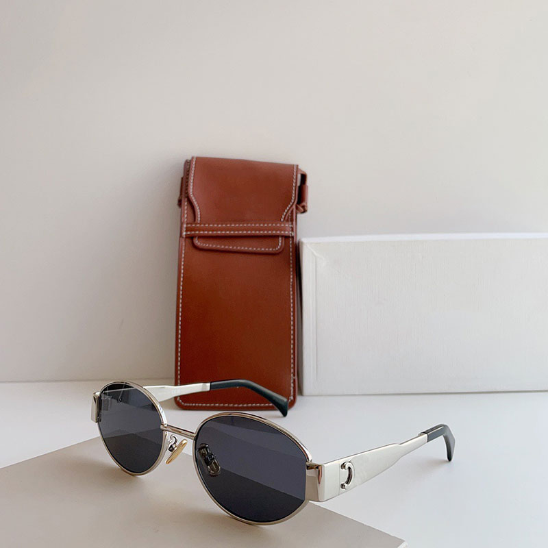 

66s Sunglasses Luxury Sunglasses for women Metal frame Arc de Triomphe Minimalist oval design CL40235 Fashionable classic style sunglasses