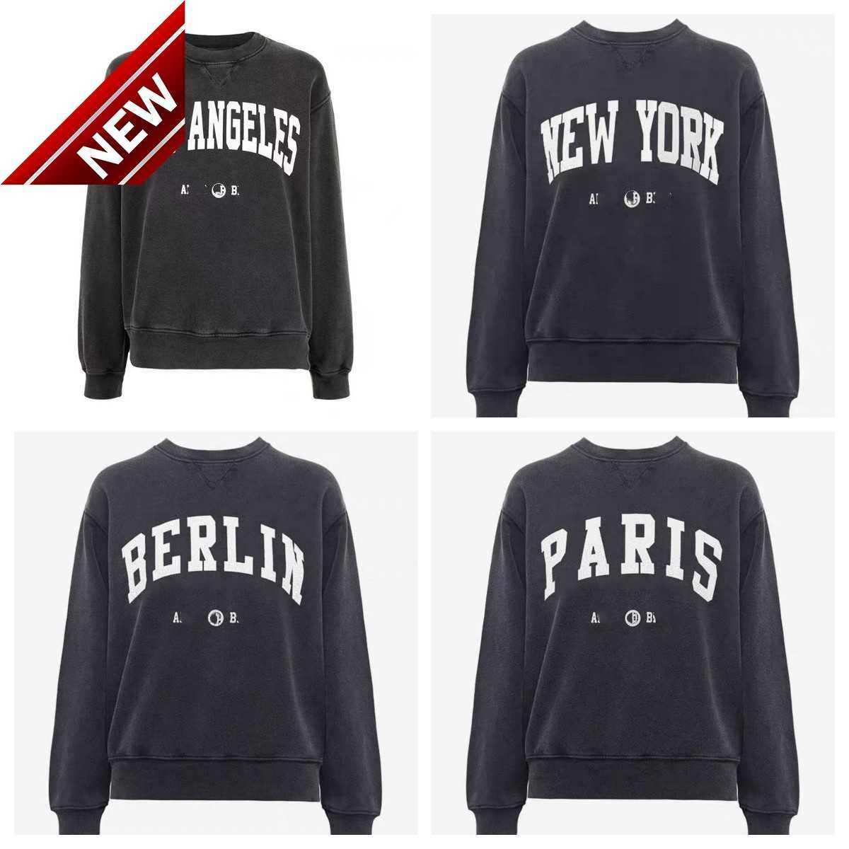 

ANIN University City Sweatshirt Women Designer Pullover BING New Letter Burst Print Sweater Printed Wash Round Neck Cotton HoodieESS, Paris