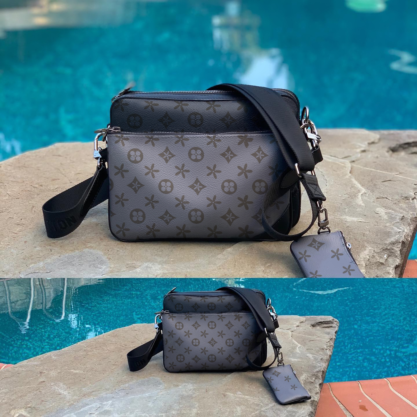 

M30830 M69443 Messenger Man crossbody bag louvis pochette flower trio outdoor Designer Shoulder leather clutch Womens purses handbag tote Luxury vintage hobo Bags, 2-mon0gram eclipse