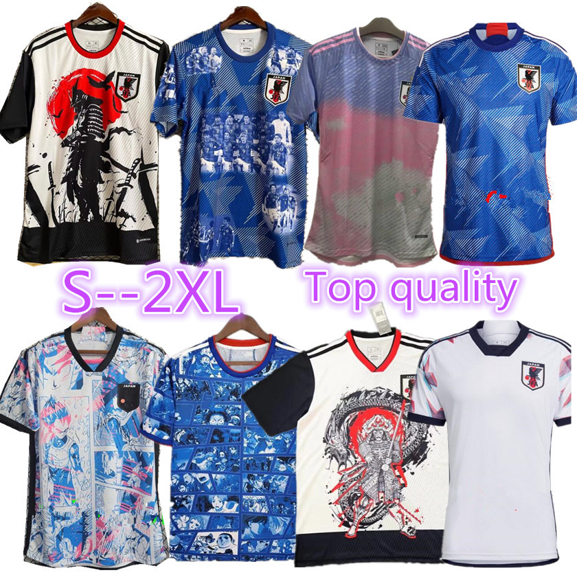 

Japan 2022 2023 Soccer Jerseys Cartoon ISAGI ATOM TSUBASA MINAMINO ASANO DOAN KUBO ITO man 2023 Japanese Special uniform 22 23 Football Shirt Fan version