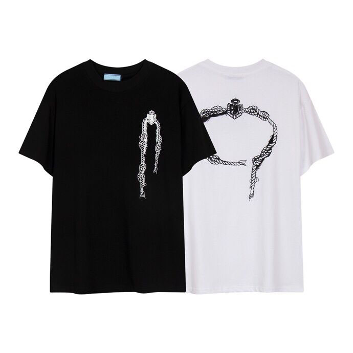 

Men's Plus Tees & Polos 2023 High quality T shirt cotton short-sleeved fashion women short T-shirt couple models men women cotton printed short s-3xl, Black