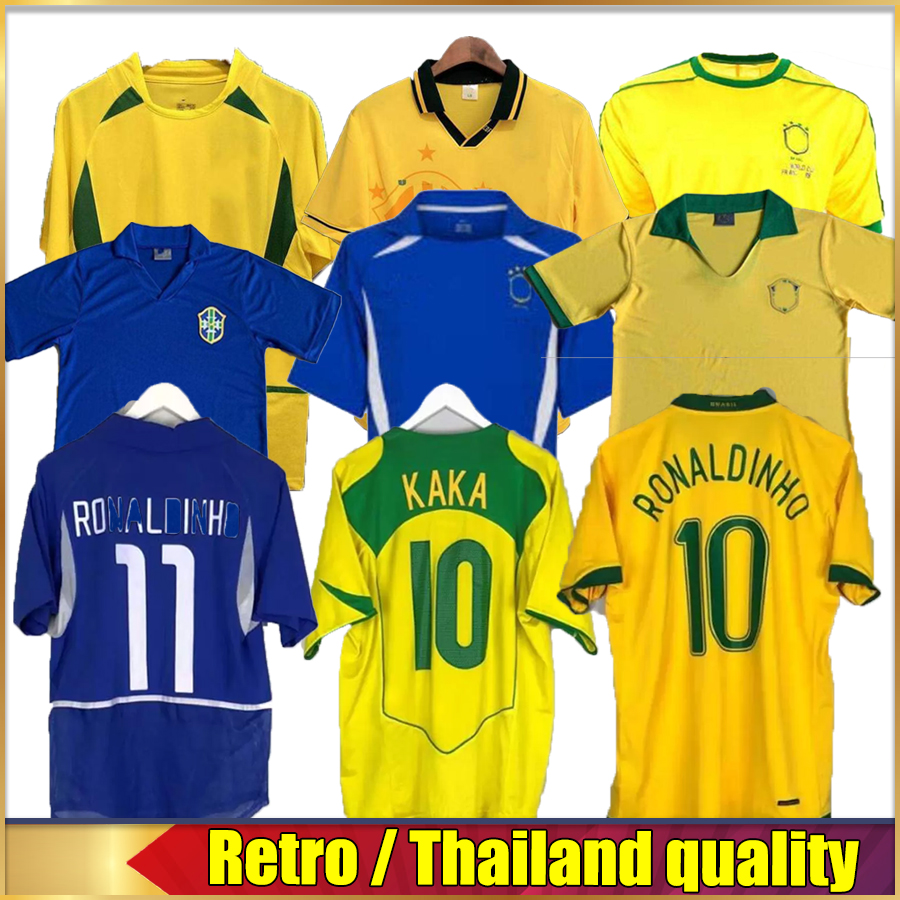 

2000 2002 2004 2006 2010 Retro Soccer Jerseys BraziLS RONALDINHO 1957 1988 1991 1993 1994 1998 BEBETO ROMARIO RONALDO return football shirt RIVALDO ancient maillot, 15