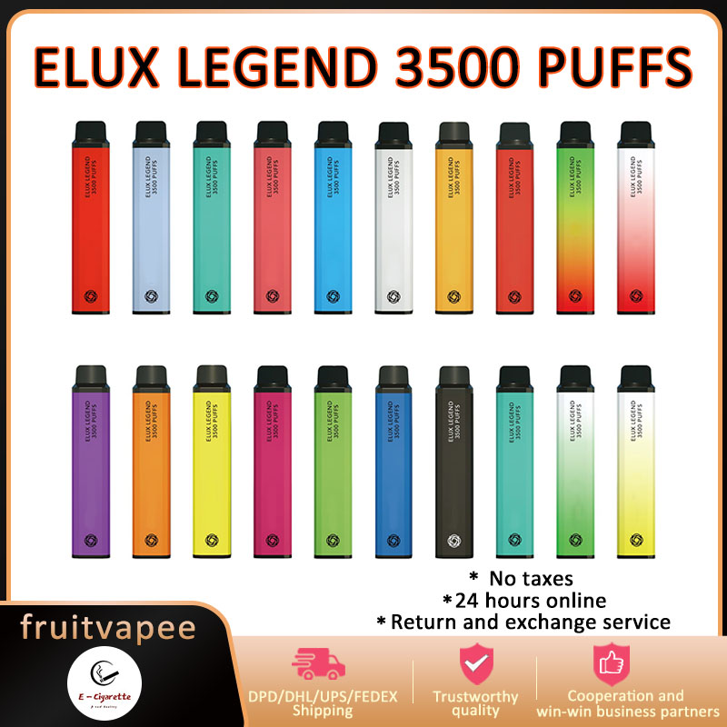 

Elux Legend Disposable E cigarettes 3500 Puffs Vape Pen 1500mAh Battery Vaporizer Stick Vapor Kit 2% 10ml Pre Filled Cartridge Device geek bar elf bars