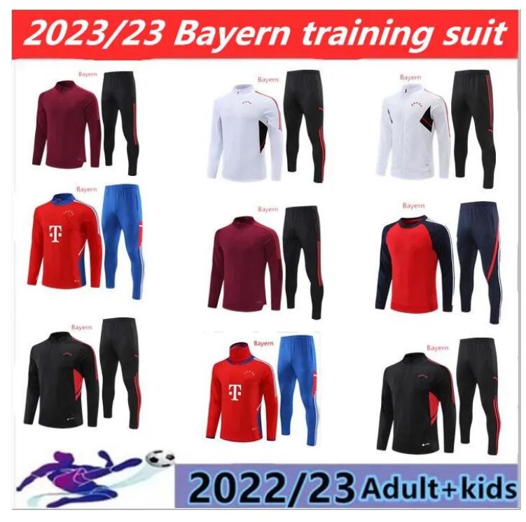 

Bayern Long sleeve adult tracksuit jacket Soccer Jersey survetement 22 23 sane LEWANDOWSKI GNABRY MULLER KIMMICH football, Red