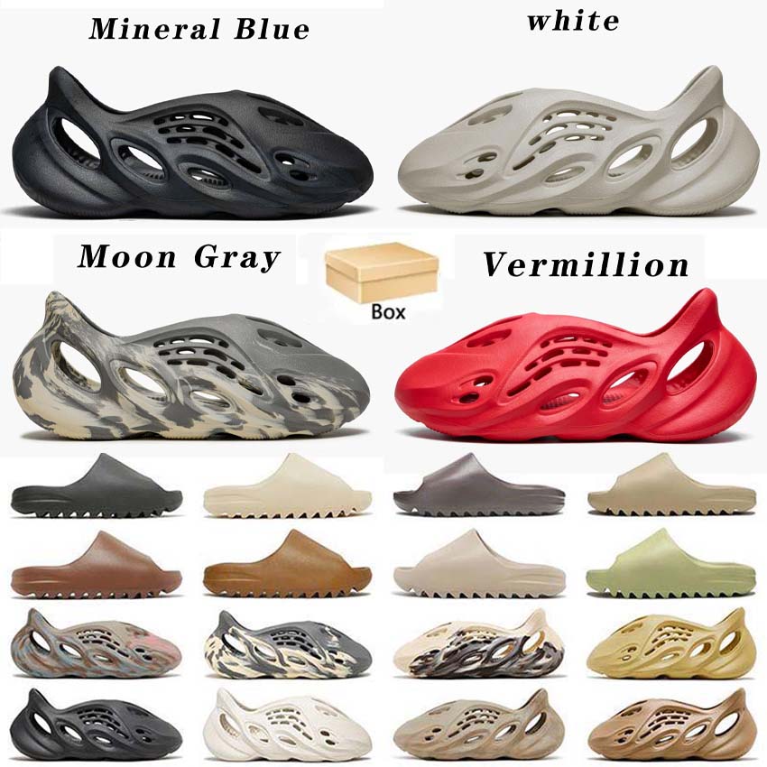 

Designer Foam Runners Slides Slipper Sandals Men Woman Sandal Black White Resin Pure Ochre Bone Slippers Slide Onyx Pantoufle Slider Sliders Yeezies Yezzys, 36-47 onyx
