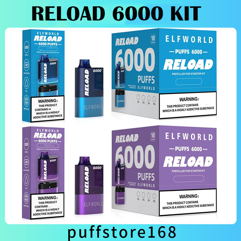 

Authentic Elfworld Reload 6000 Puffs Disposable E Cigarettes Device Vapor 12ml Pen Vape Bang 0 2 0 3 5 % 650mah Rechargeable Mesh Coil