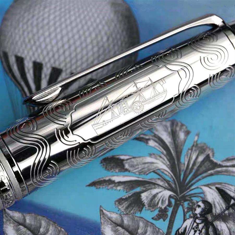 

Limited edition Around the World in 80 Days Rollerball Pen Ballpoint Pen Fountain Pens Writing Office School Supplies Wth Serial N199Y, As picture shows