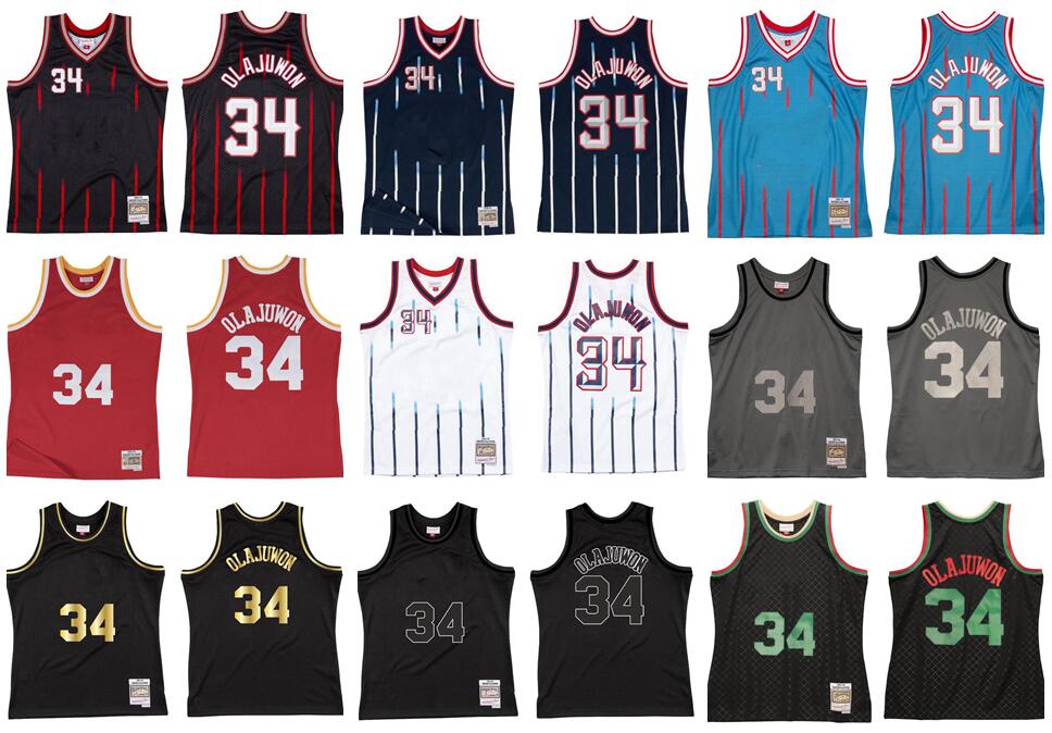 

Stitched Hakeem Olajuwon Jersey S-6XL Mitchell & Ness 1993-94 Mesh Hardwoods Classics retro basketball jerseys Men Women Youth