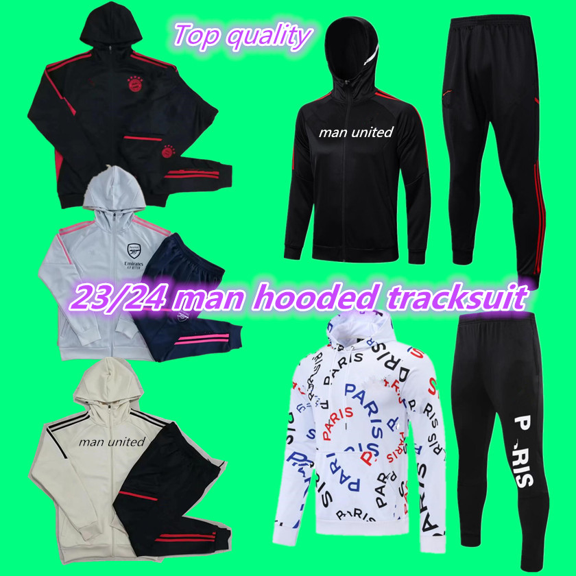 

23 24 arsen PEPE SAKA soccer adult hooded tracksuit Gunners ODEGAARD THOMAS TIERNEY SMITH ROWE long zipper jacket 2023 2024 united Bayern hoodie training suit
