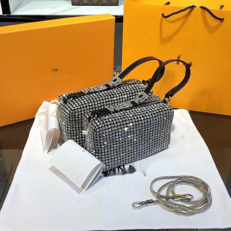

handbags bag designer purses Full Rhinestone Women Handbag bags fashion flap Shiny Wang Crystal Totes High Quality small purses for women with box, 18cm with gift box