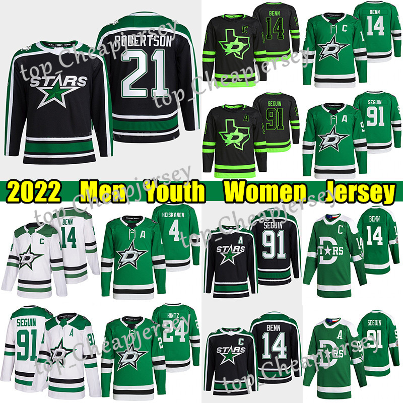 

#21 Jason Robertson Dallas Reverse Retro hockey jersey 14 Jamie Benn 91 Tyler Seguin Stars#4 Miro Heiskanen Joe Pavelski Mike Modano Jake Oettinger jerseys, White youth
