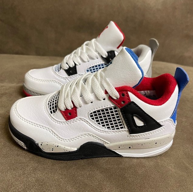 

Toddler Kids Jumpman 4 White black cats for sale 2023 boys Bred Fire Red Midnight Navy Basketball shoes US9C-US3Y, 10