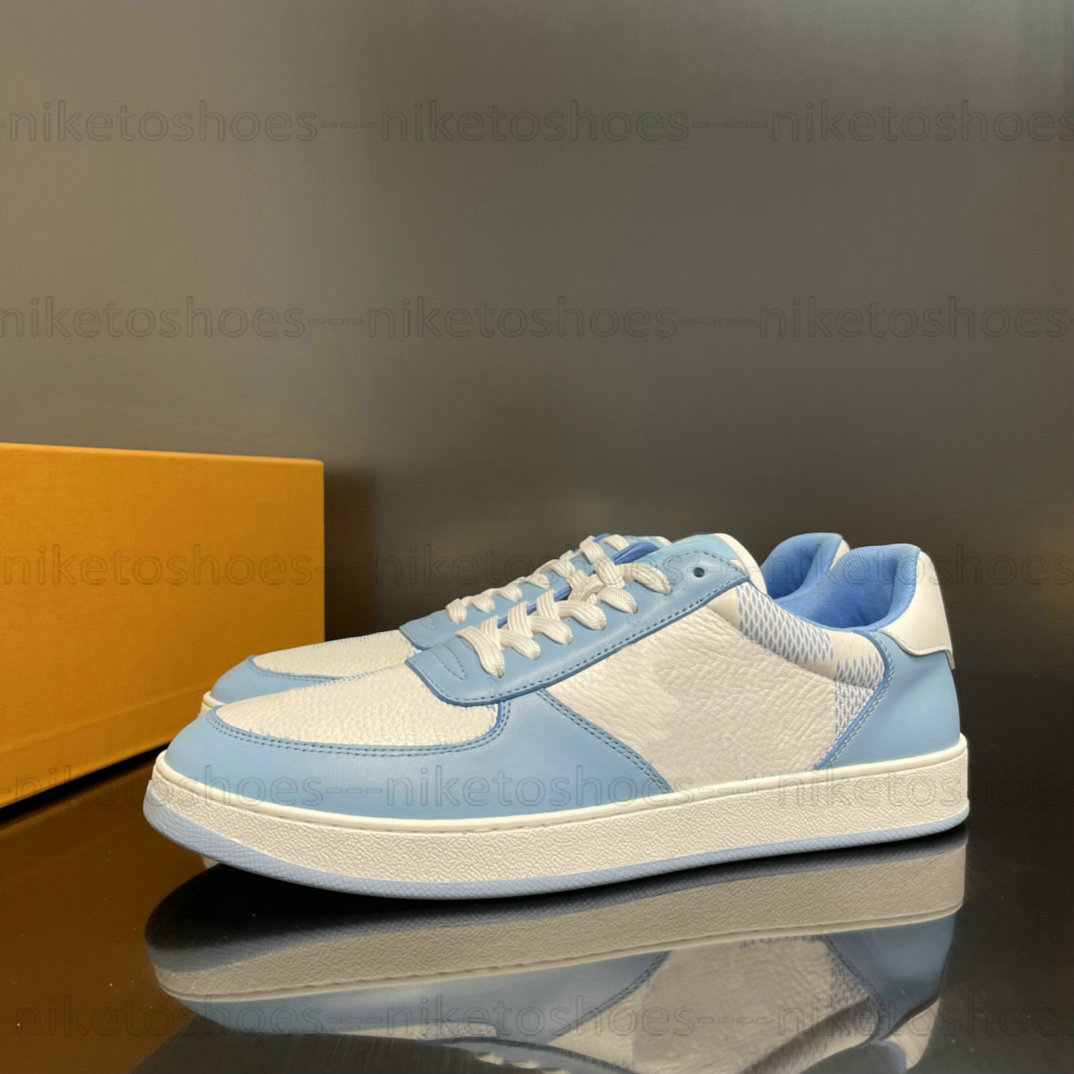 

Designer Men's Rivoli shoes Luxurys Chunky shoes Leather Casual Shoes pattern Trainer Monograms Flower Sports Shoes Bicolor Rubber Flat shoes, 02