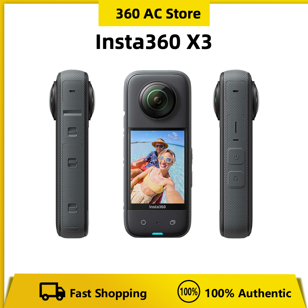 

Sports Action Video Cameras Insta360 X3 Action Camera 5.7K Active HDR Video Waterproof FlowState Stabilization 72MP Po Insta 360 ONE X 3 Sports Camera 230301