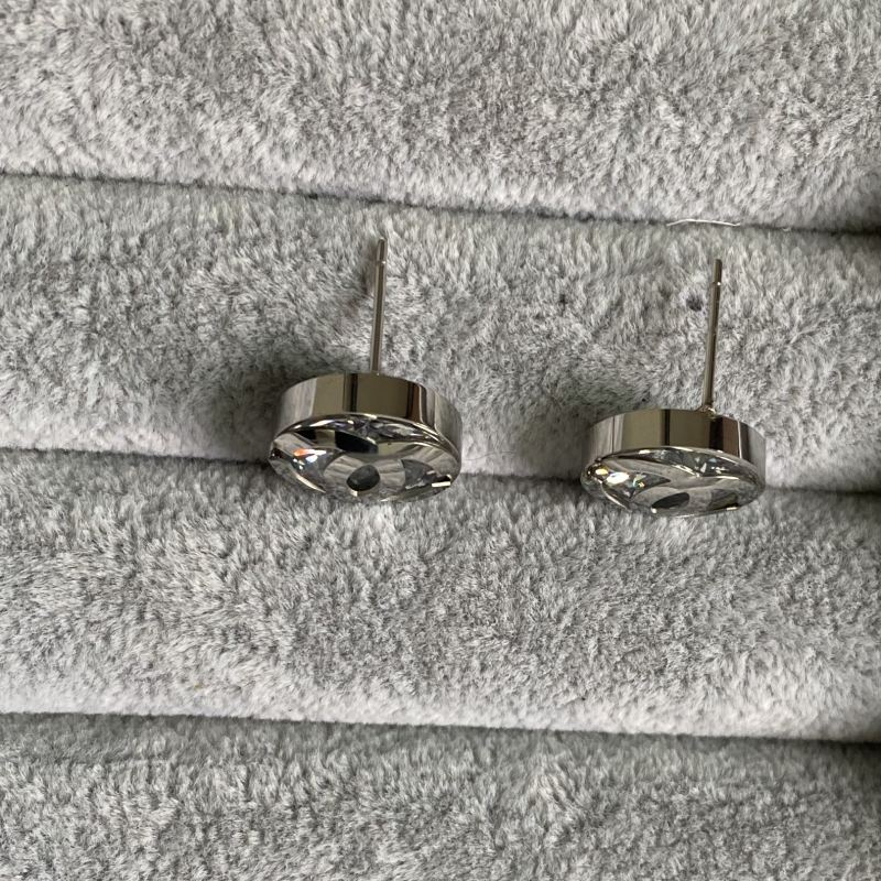 

Top Quality Luxury Brand Women Designer Studs Big Stone Titanium Steel Fashion Couple Earrings