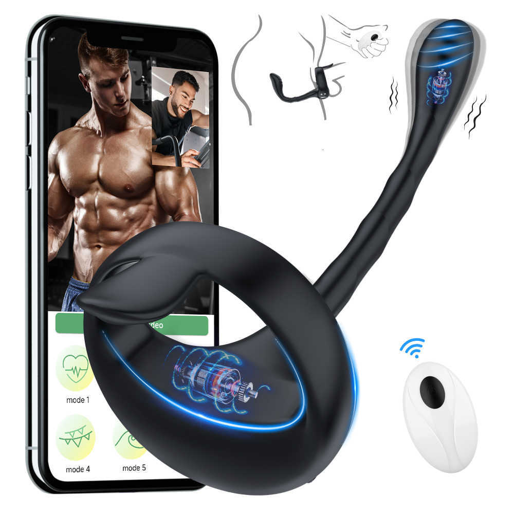 sex toy massager sex toy massagerBluetooth Penis Cock Ring Vibrator Sex Toys For Men Prostate Massager Wireless App Remote Anal Butt Plug Delay E-image-845696253