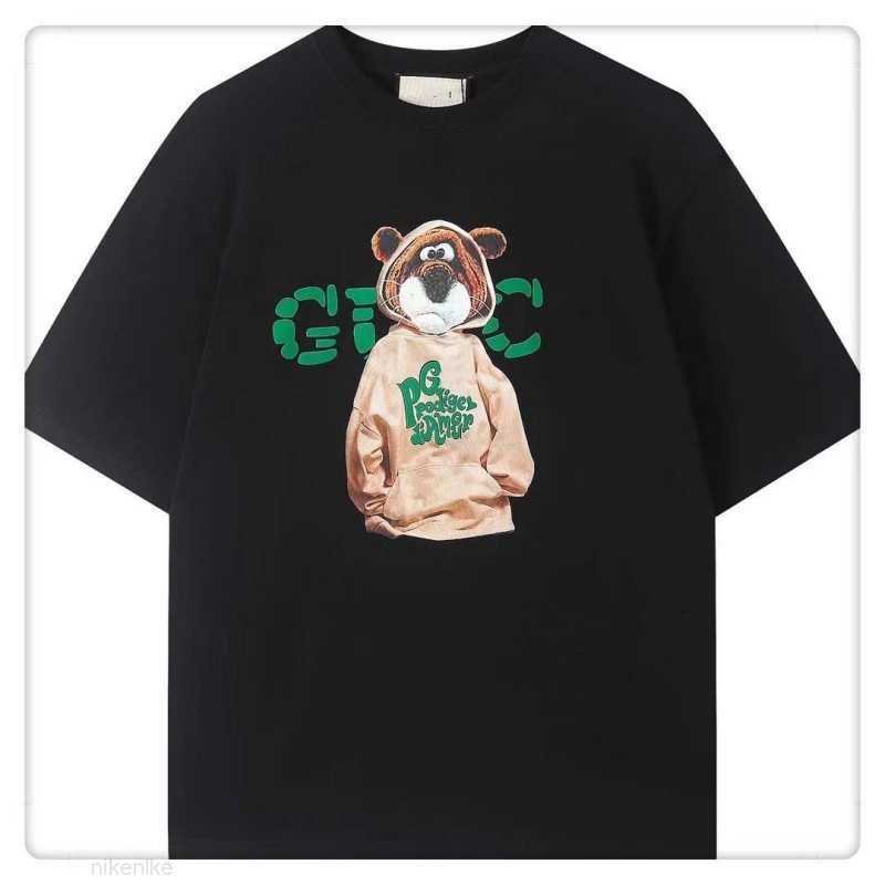 

23Ss Mens t Shirt Designer Cartoon Short Sleeve Letter-printed Pure Cotton Sports Sequin Fashionable and Breathable Lovers' Same Clothing K88