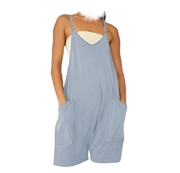 

Women' popular zipper pocket suspenders shorts jumpsuit suspenders, Customize
