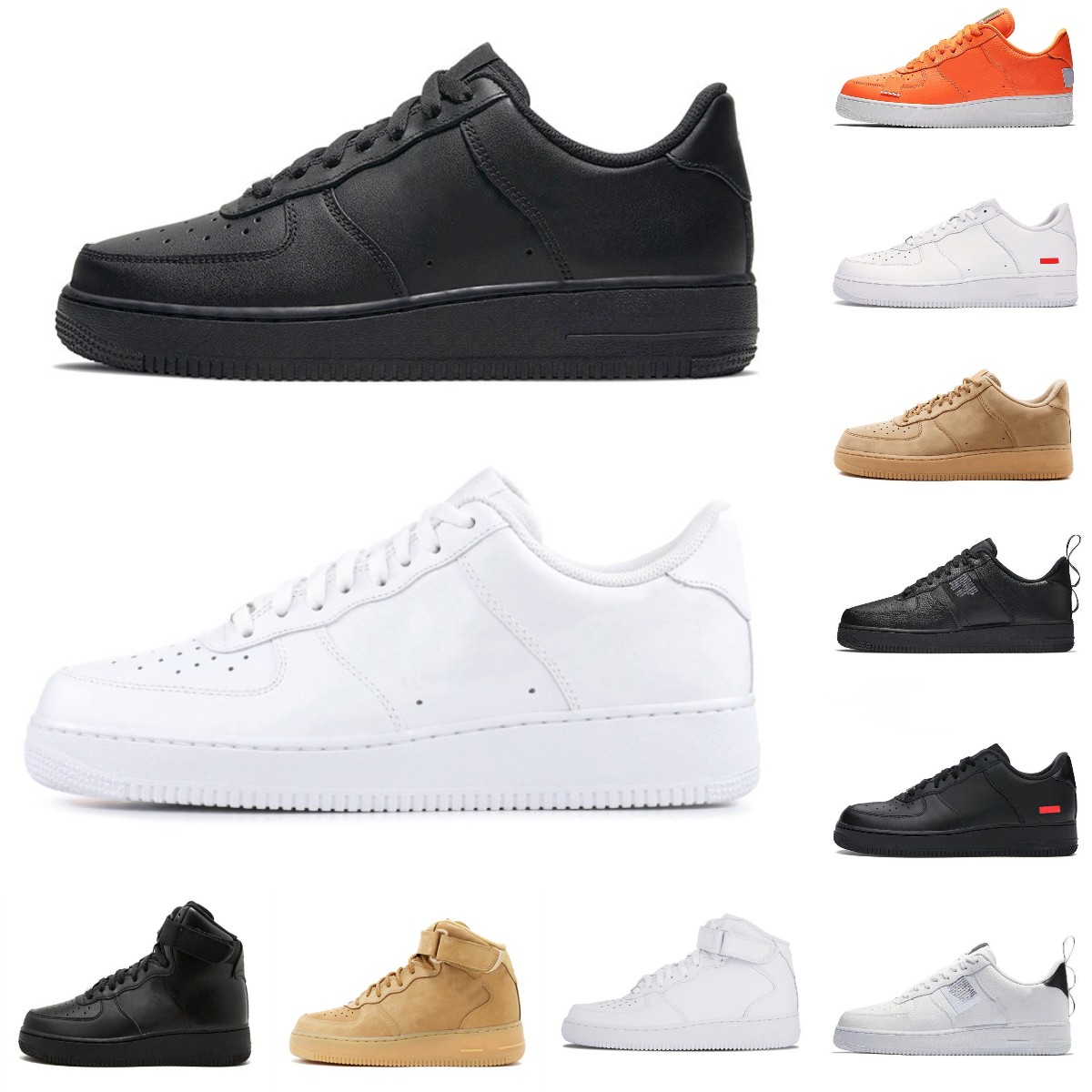 

Skateboard Shoes Casaul Shoe air force 1 low Sports Sneakers All White Black Wheat Running 022 Ers Outdoor Men Low Unisex Forces Classic AF 1 07 Knit Euro Airs High 36-46, Box