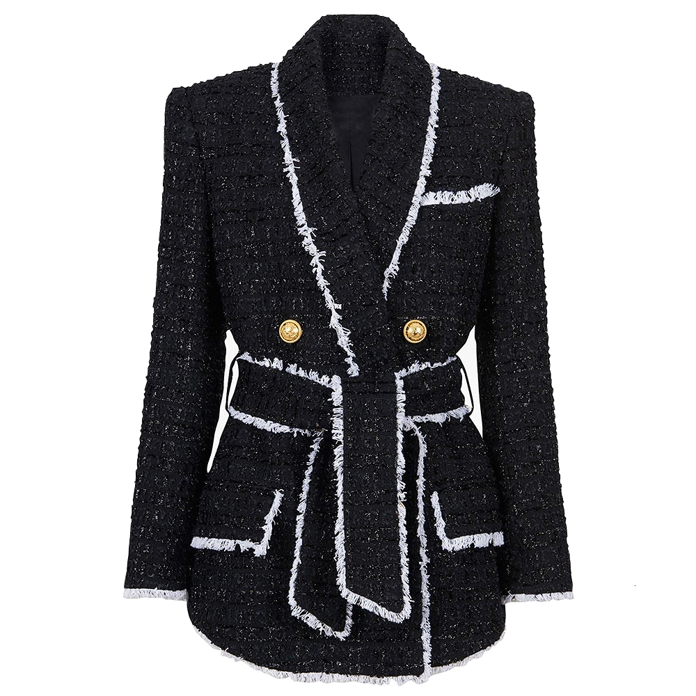 

Womens Suits Blazers Spring And Autumn Highend Women Tweed Waist Thin Foreign Trade Womens Suit Shorts Suit Womens Casual Blazers 230228, Black shorts