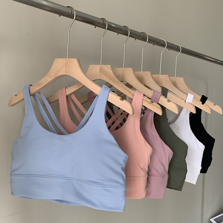 

Solid Color Women Yoga Bra Slim Fit Sports Bras lu-02 Fitness Vest Sexy Underwear with Removable Chest Pads Breathable Soft Sweat Wicking Lady Tank Tops for Training, Customize