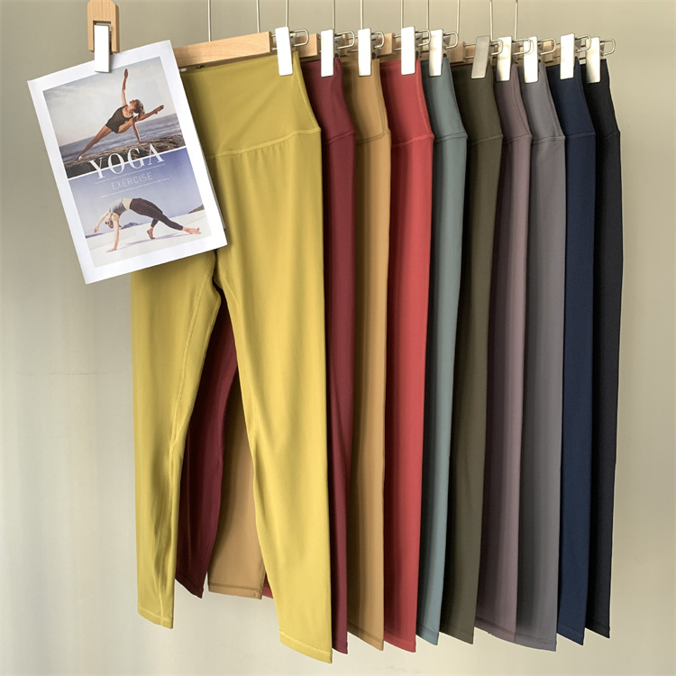 

LL Women Yoga Pants Push Ups Fitness Leggings Soft High Waist Hip Lift Elastic T-Line Sports Pants, Customize